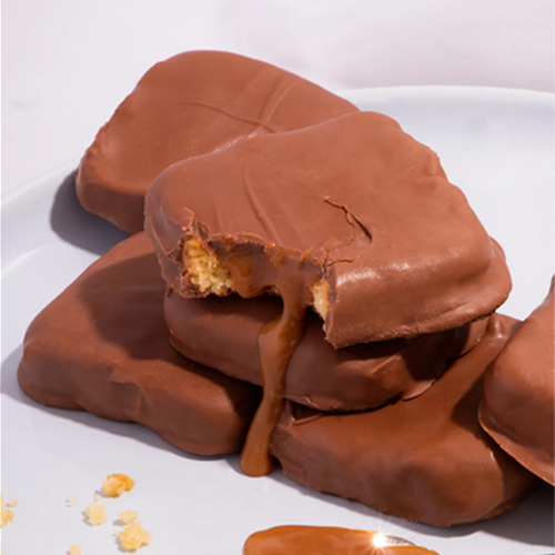 Blondie de macadamia con chocolate de leche